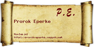 Prorok Eperke névjegykártya